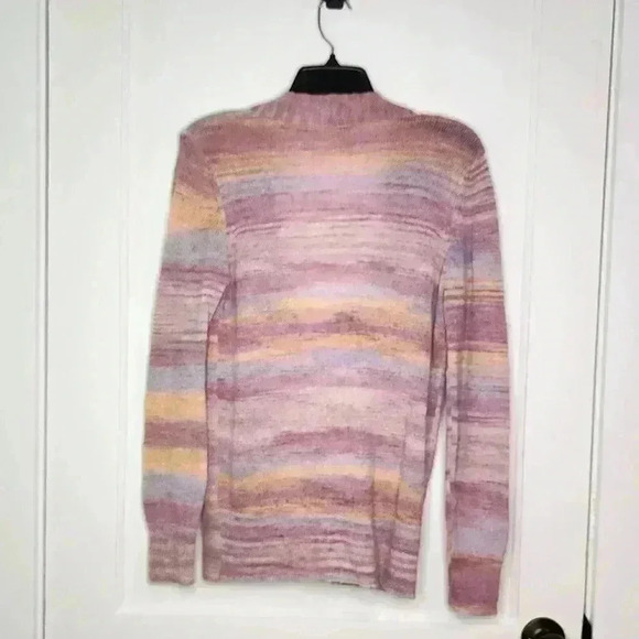 Lucky Brand Woman's Pink Blush Space Dye Lightweight Wrap Sweater Size Small - Picture 2 of 4